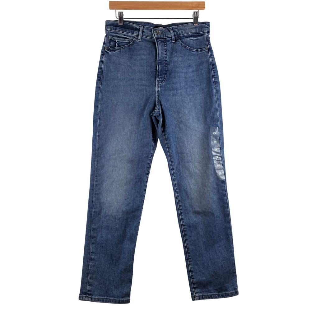 Express Slim Super High Rise Jeans Women's 10 NWT Blue Fading Cotton Stretch